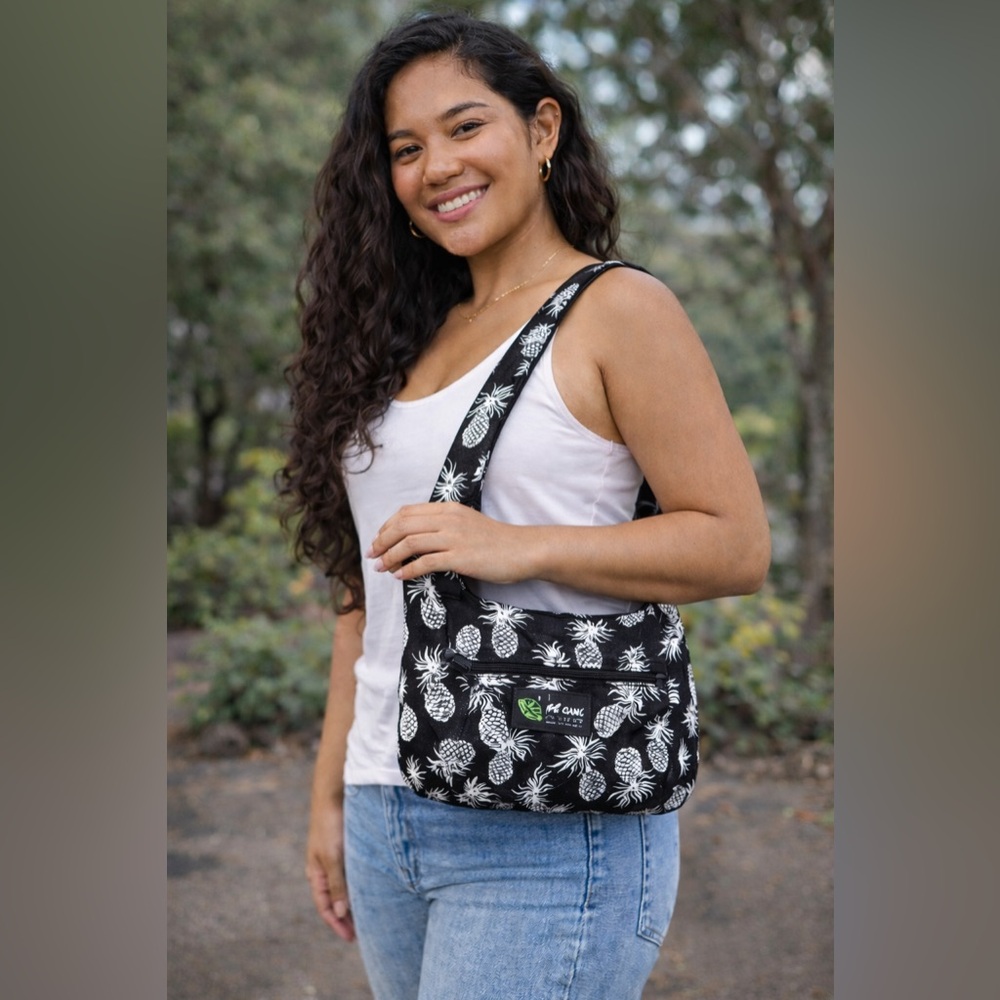 🧚🏻‍♀️ Nani Island Pineapple Shoulder Bag Boho Tropical Hawaiian Tote 🍍 - Picture 3 of 6